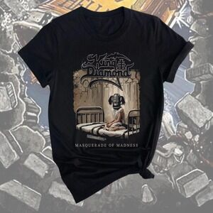 King Diamond Graphic Tee Metal Band Concert Shirt